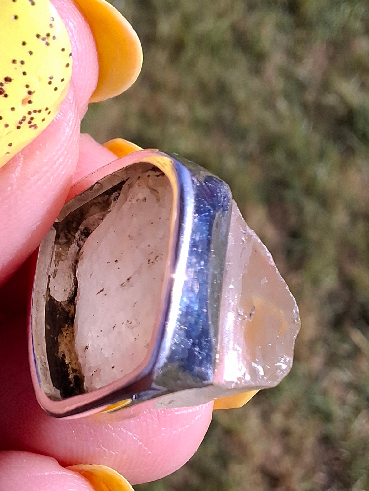 Libyan Desert Glass Pendant, 925 Silver, Tektite (Ref: LP104)