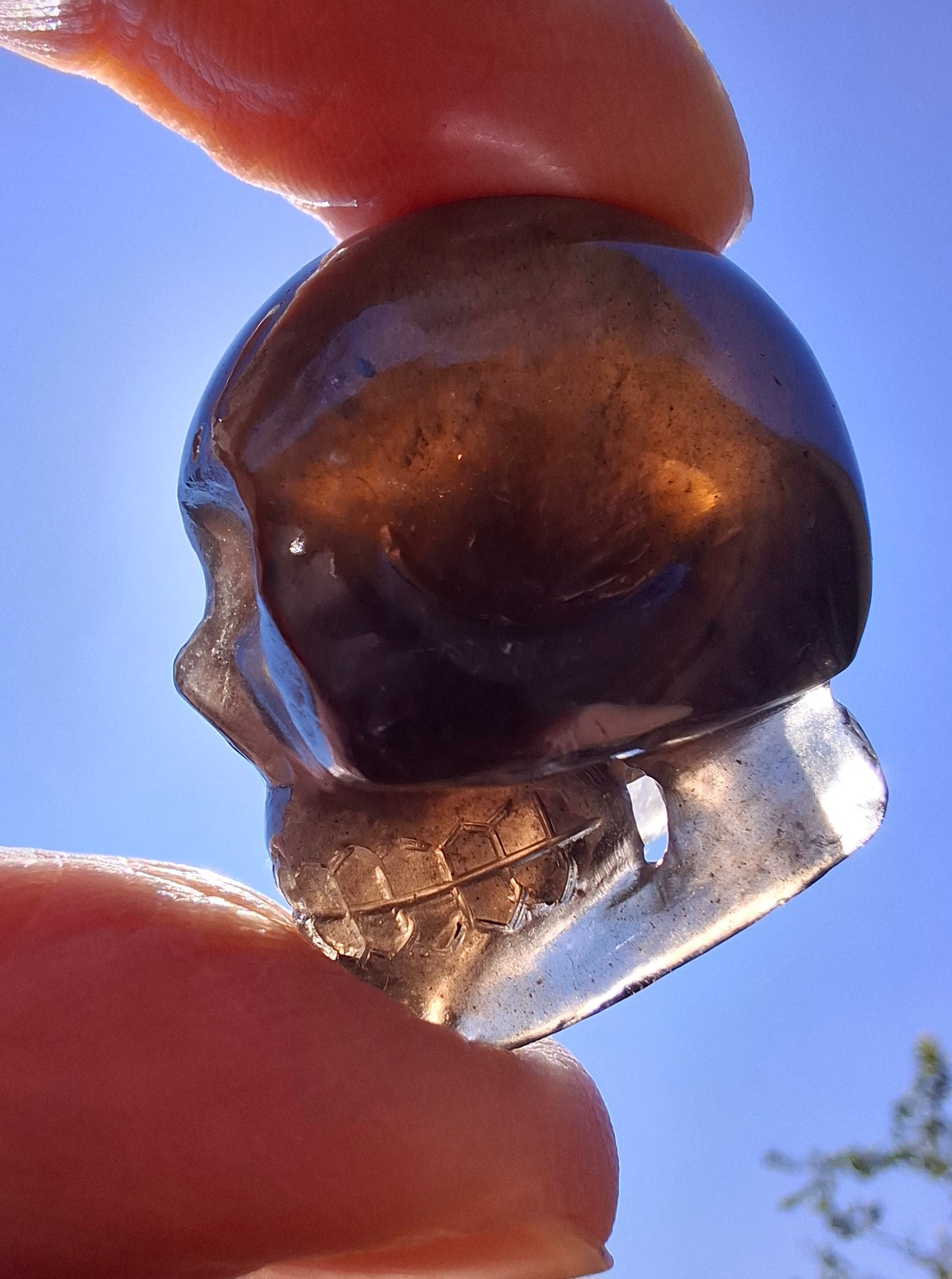 Agni Manitite SKULL Carving, 18.88g, Crystal (Ref: Ag S4)