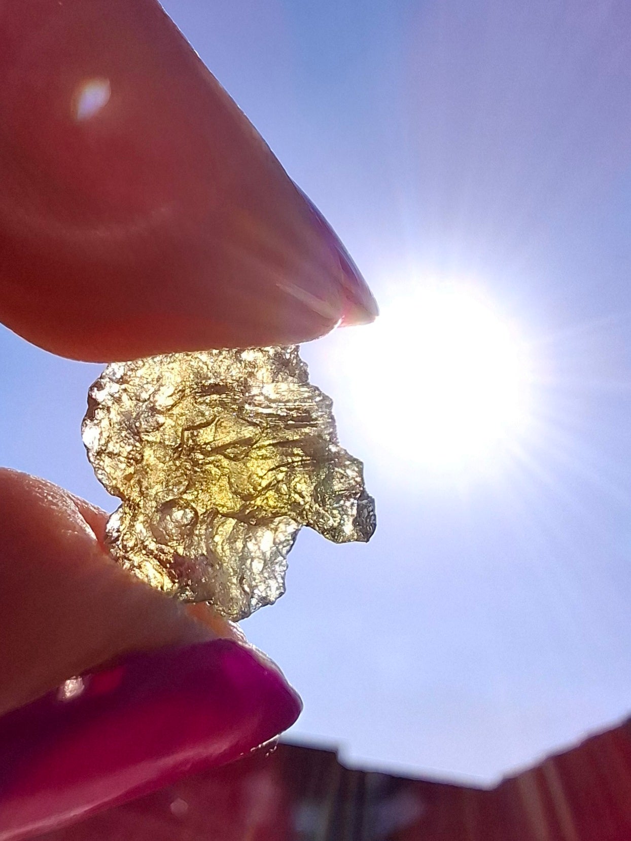 Moldavite Piece, 0.62g, Tektite (Ref: 1455)