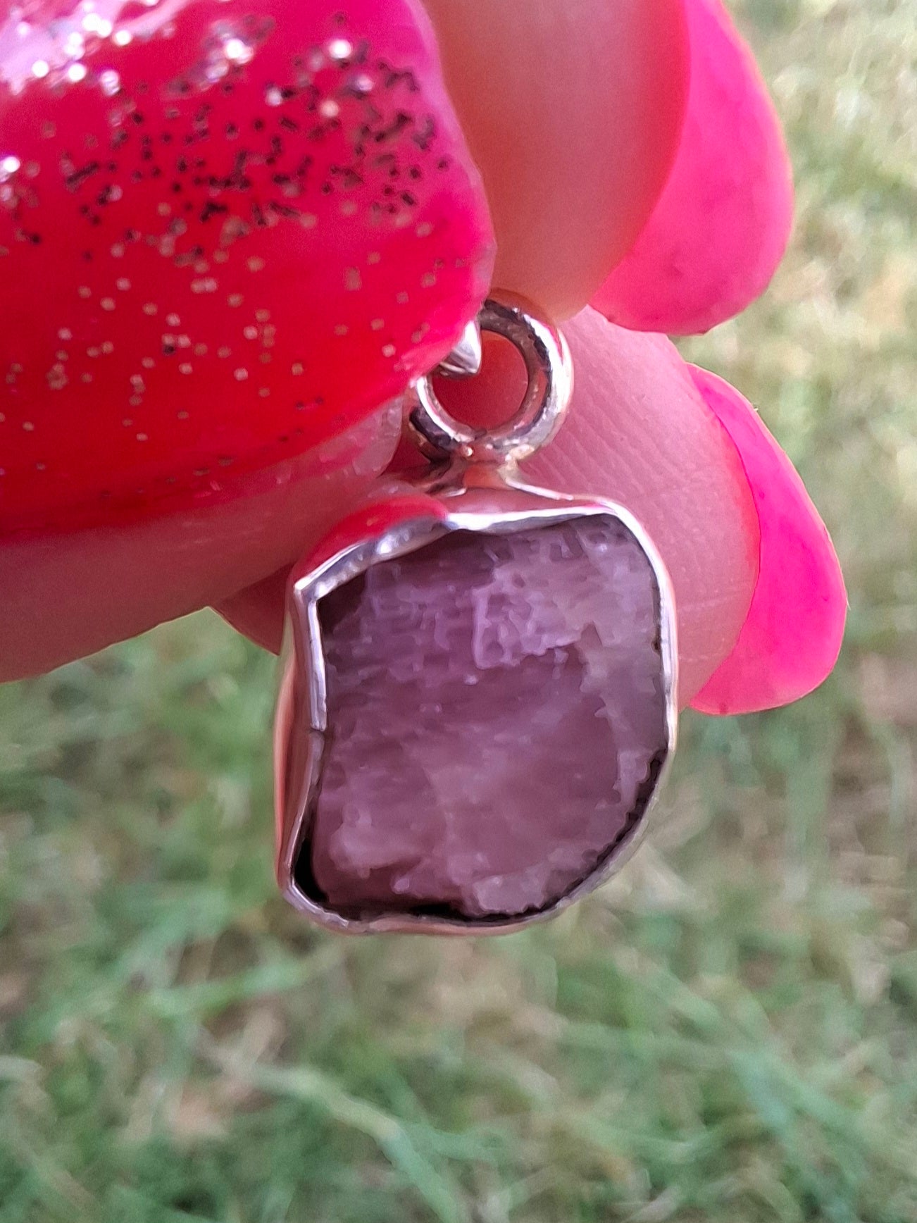 Pink Tourmaline Pendant, 925 Silver, Crystal (Ref: PT82)
