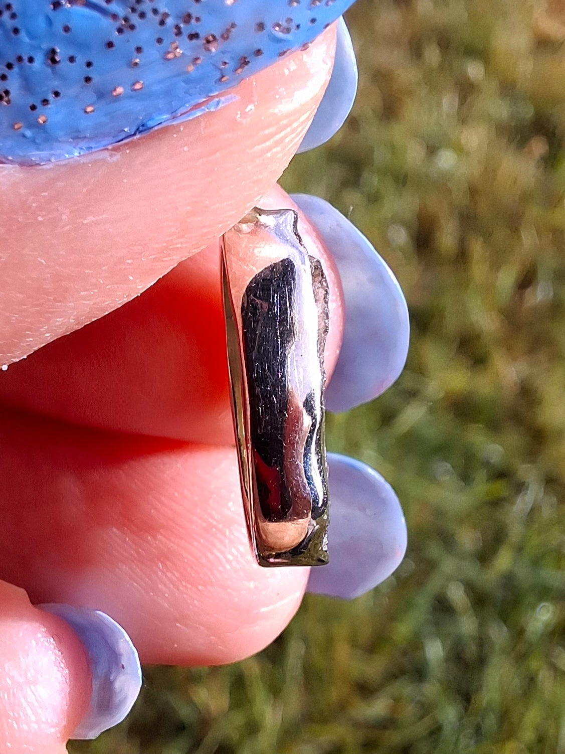 Moldavite Pendant, 925 Silver, Tektite (Ref: P43)