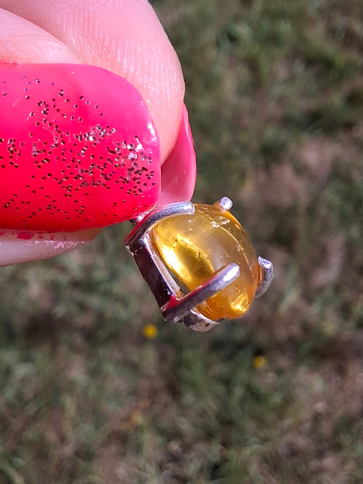Baltic Amber Pendant, 925 Silver, Fossil (Ref: AP16)