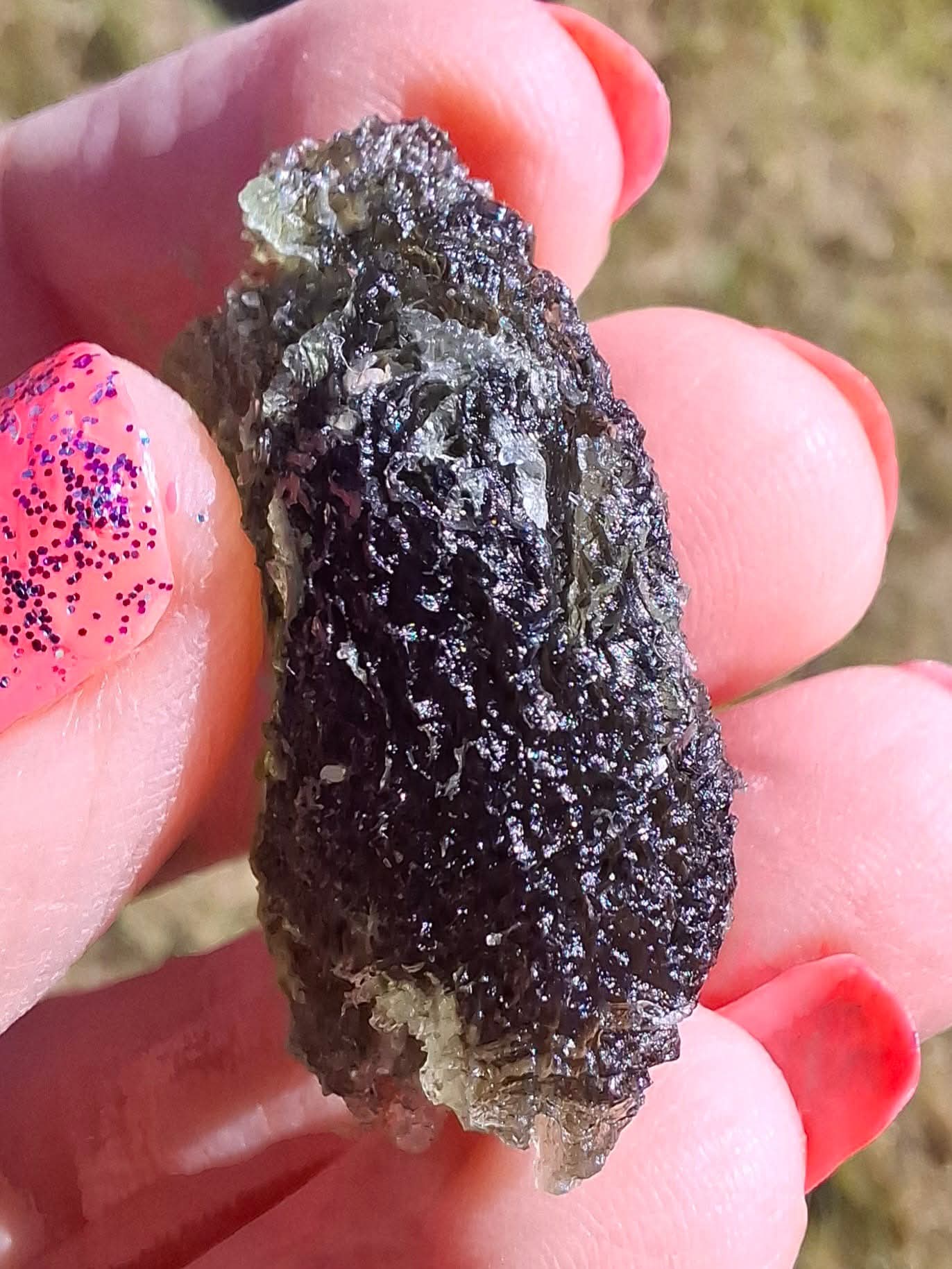 Moldavite Piece, JAKULE, 10.05g, Tektite (Ref: 1174)