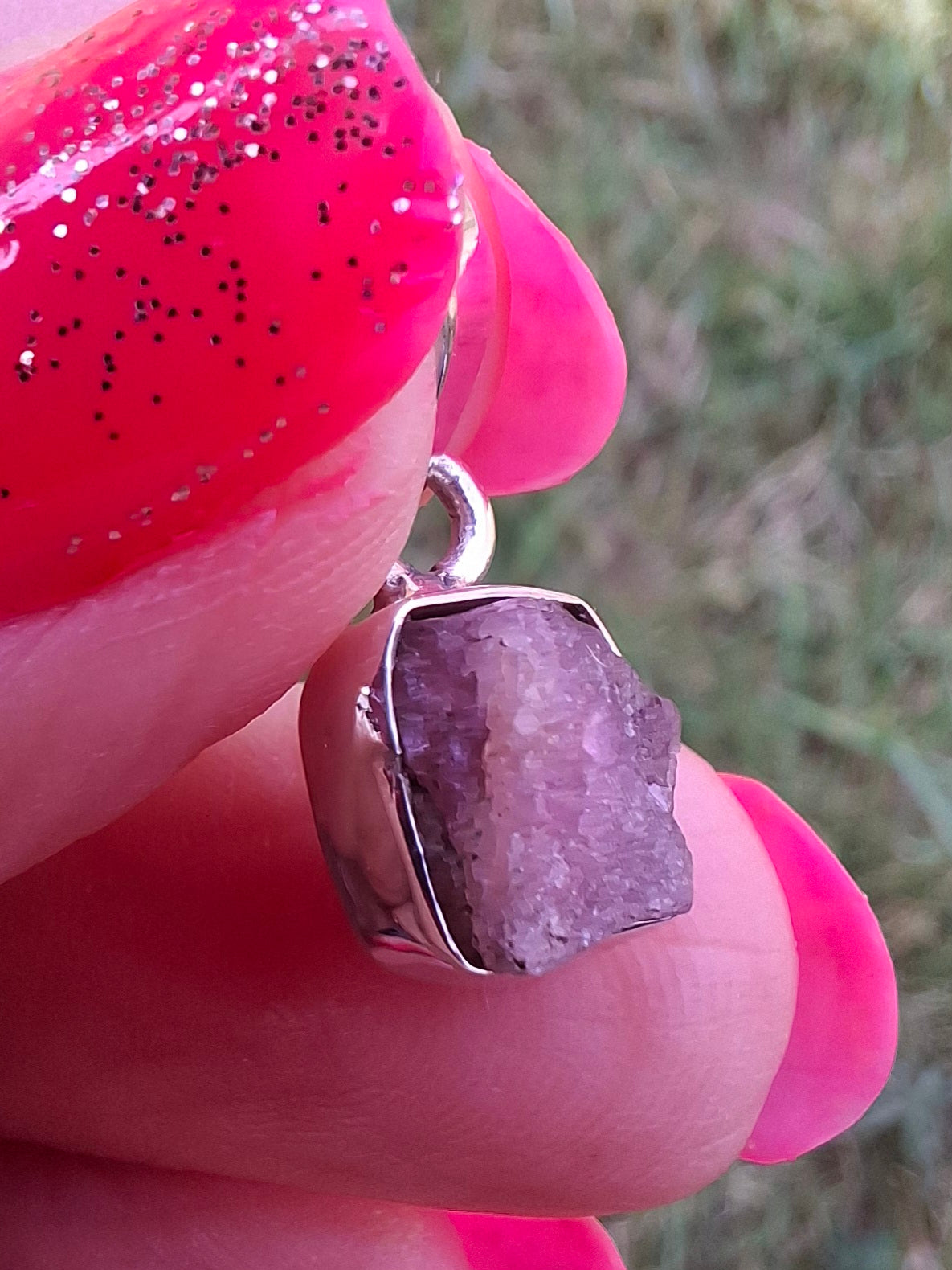 Pink Tourmaline Pendant, 925 Silver, Crystal (Ref: PT76)