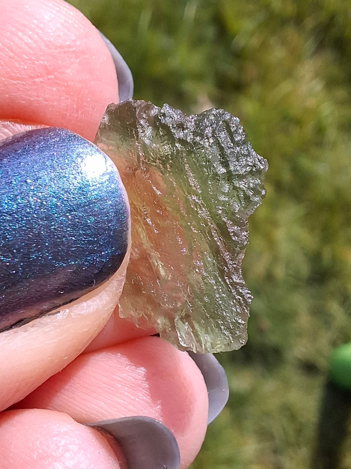 Moldavite Piece, 0.80g, Tektite (Ref: 1397)