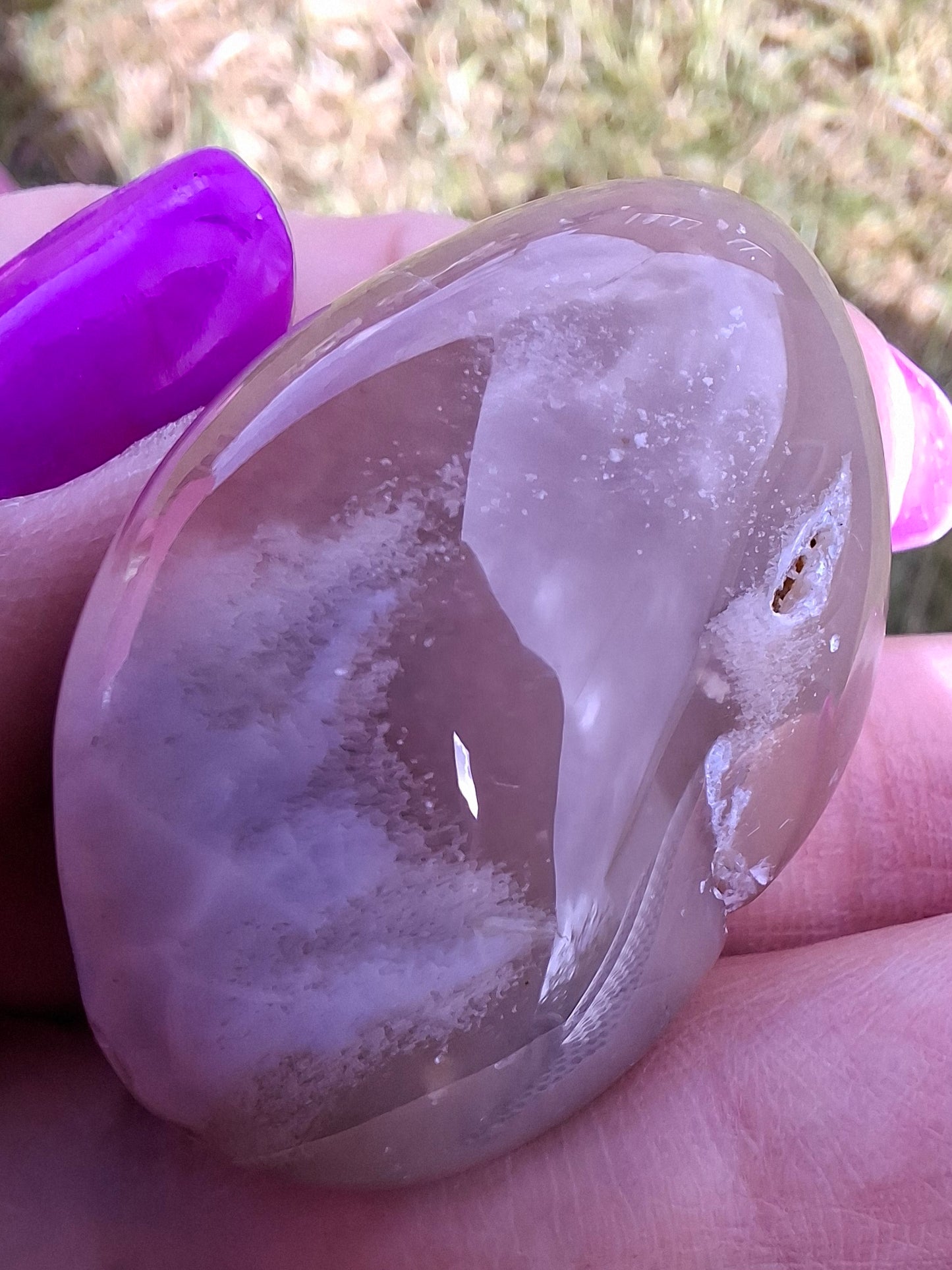 Flower Agate, Tumble Stone, Crystal (Ref: T75)