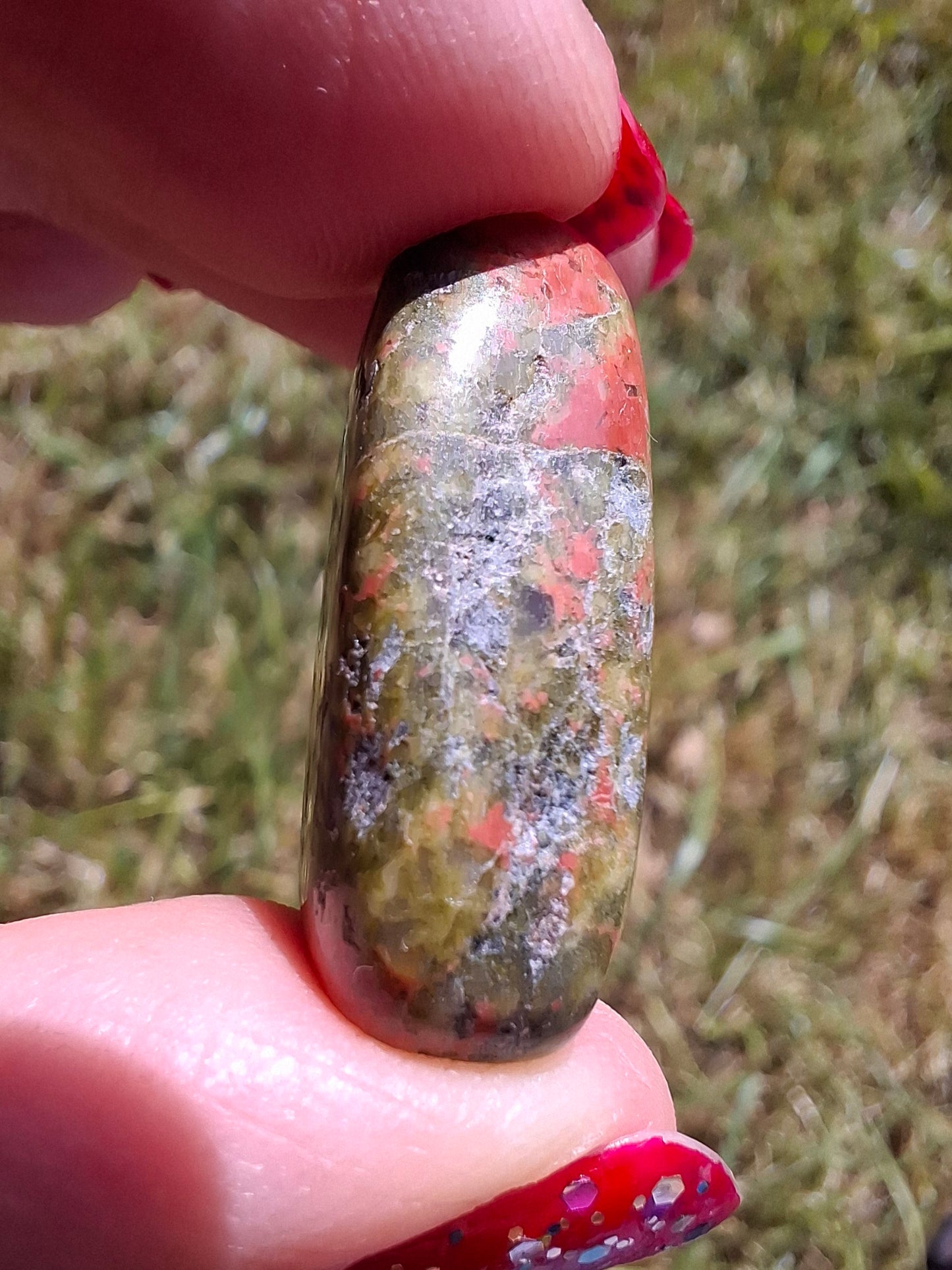 Unakite, Tumble Stone, Crystal (Ref: T180)