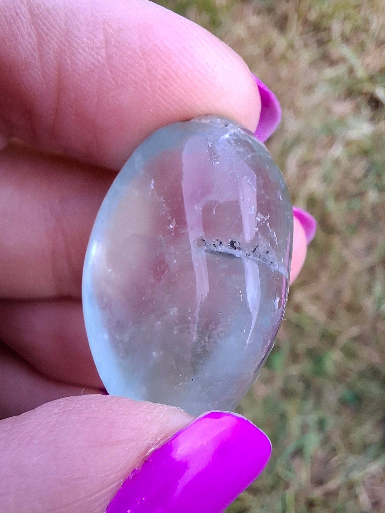 Fluorite, Tumble Stone, Crystal 🌈 (Ref: T47)