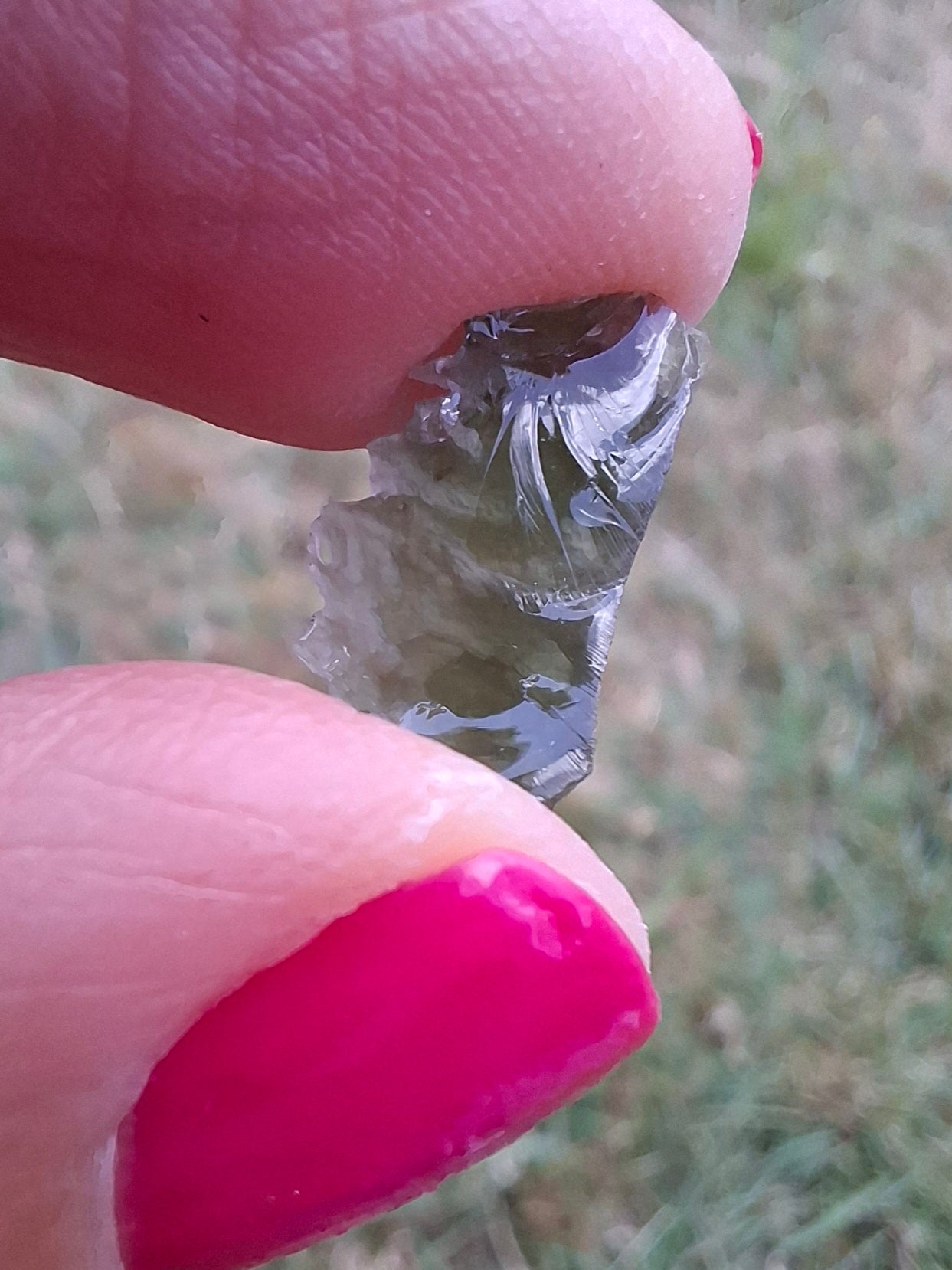 Moldavite Piece, SNOWFLAKE, FROSTED, BRUSNA, 0.44g, Tektite (Ref: 1497)