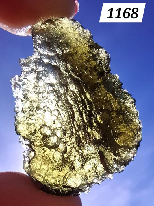 Moldavite Piece, CHLUM, 9.87g, Tektite (Ref: 1168)