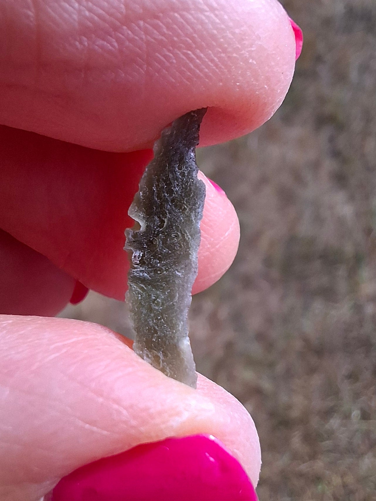 Moldavite Piece, SNOWFLAKE, FROSTED, BRUSNA, Tektite (Ref: 1491)