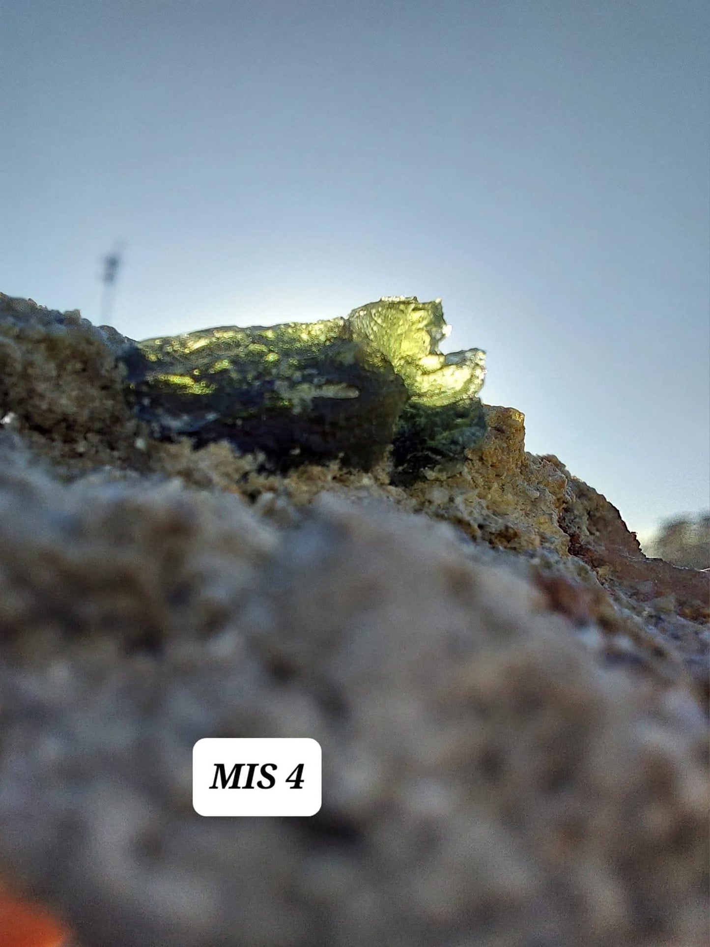 Moldavite In-Situ (in matrix), Besednice, Est- 2g, Tektite (Ref: MIS4)