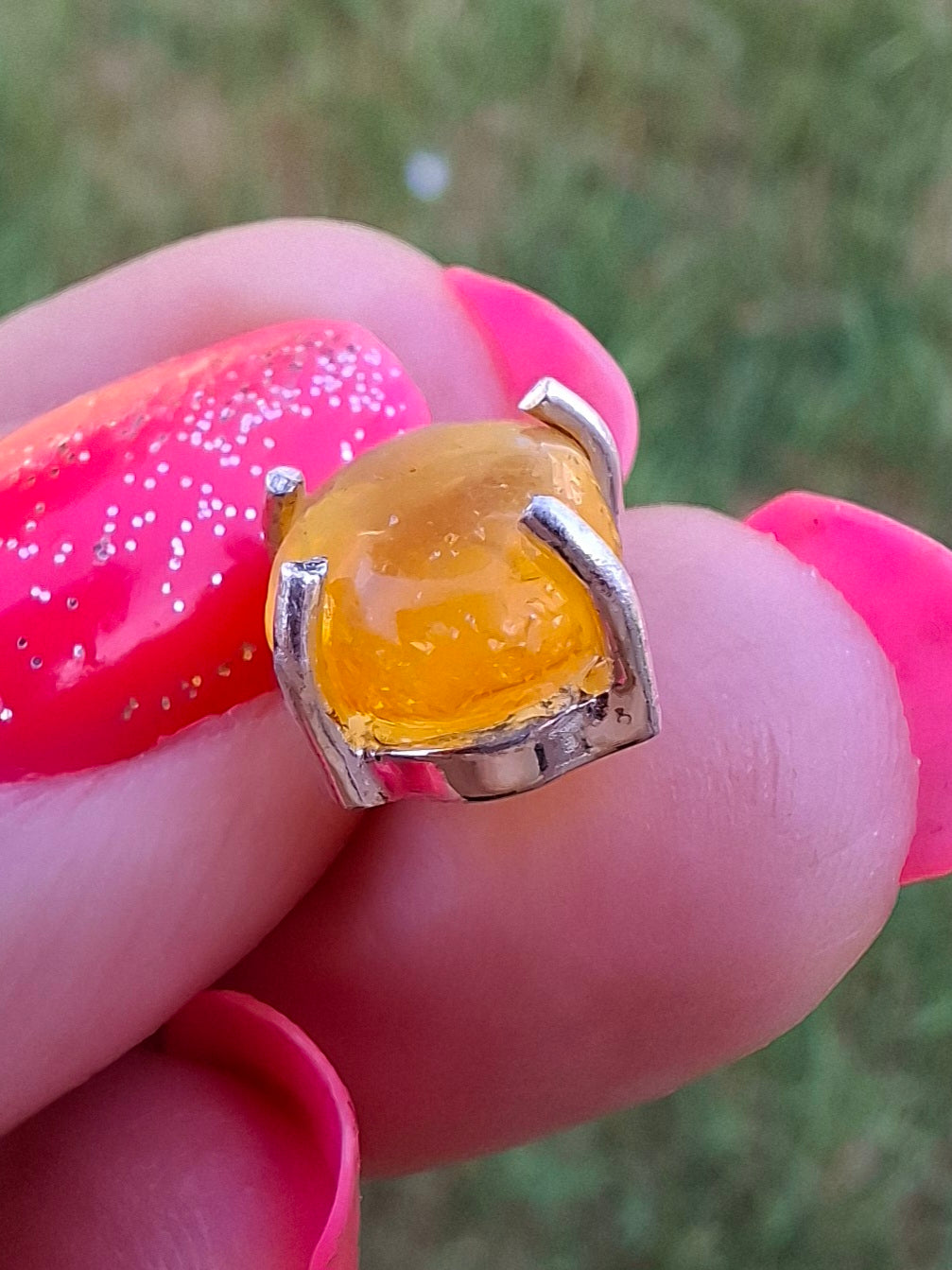 Baltic Amber Pendant, 925 Silver, Fossil (Ref: AP26)