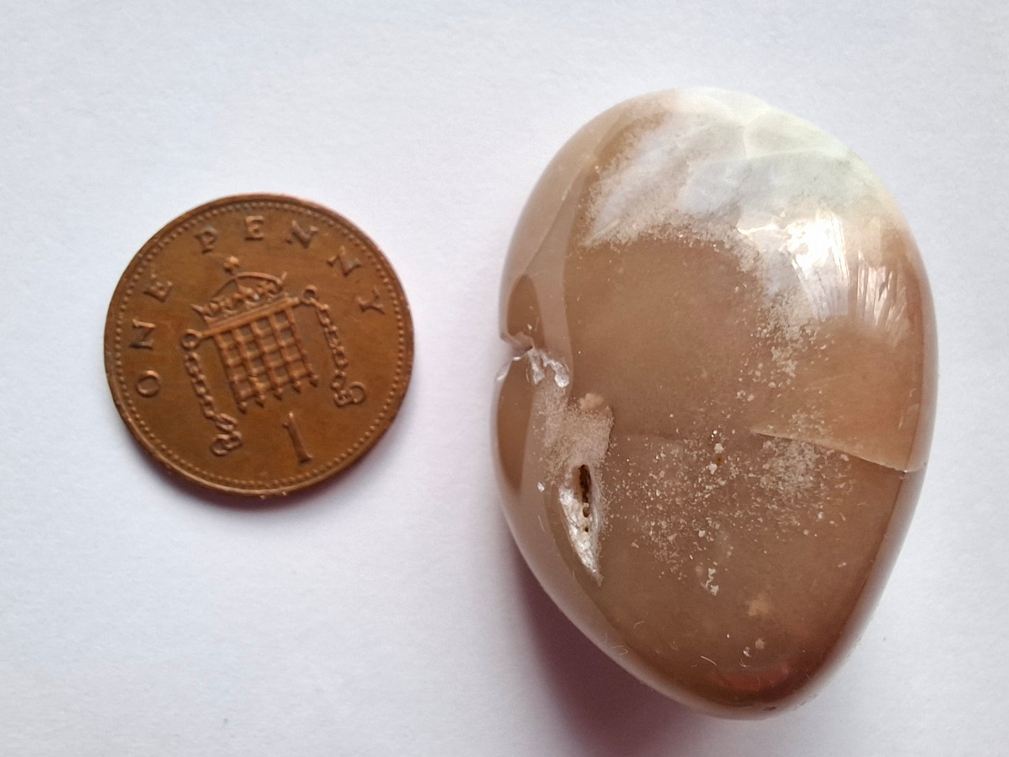 Flower Agate, Tumble Stone, Crystal (Ref: T75)