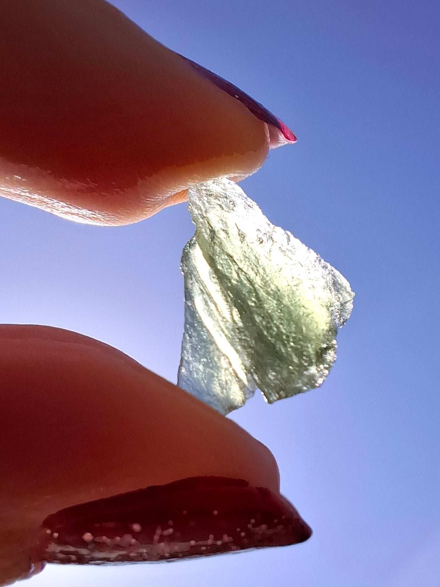 Moldavite Piece, 0.87g, Tektite (Ref: 1477)