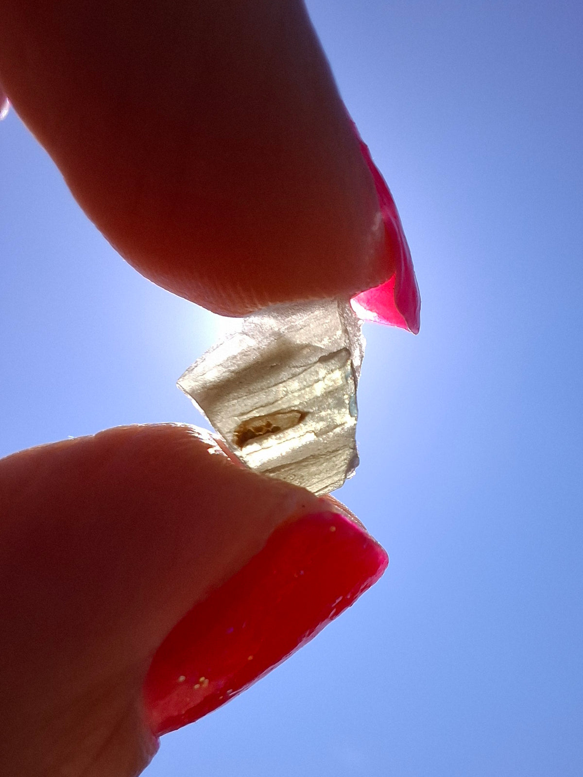 Moldavite Piece, SNOWFLAKE, FROSTED, BRUSNA, 0.28g, Tektite (Ref: 1504)