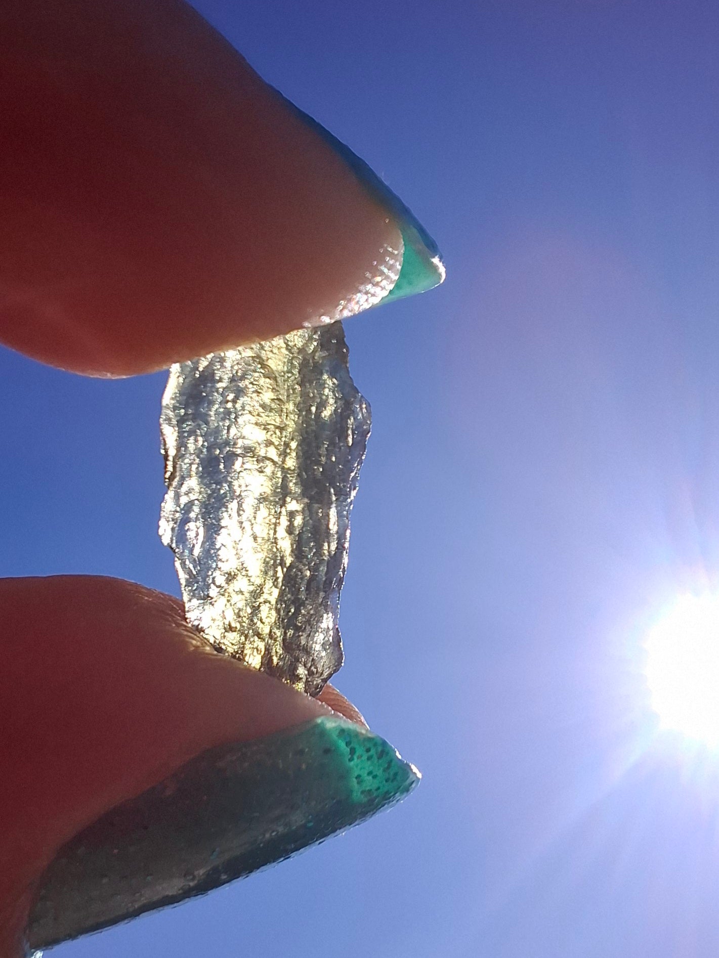 Moldavite Piece, 0.44g, Tektite (Ref: 1420)