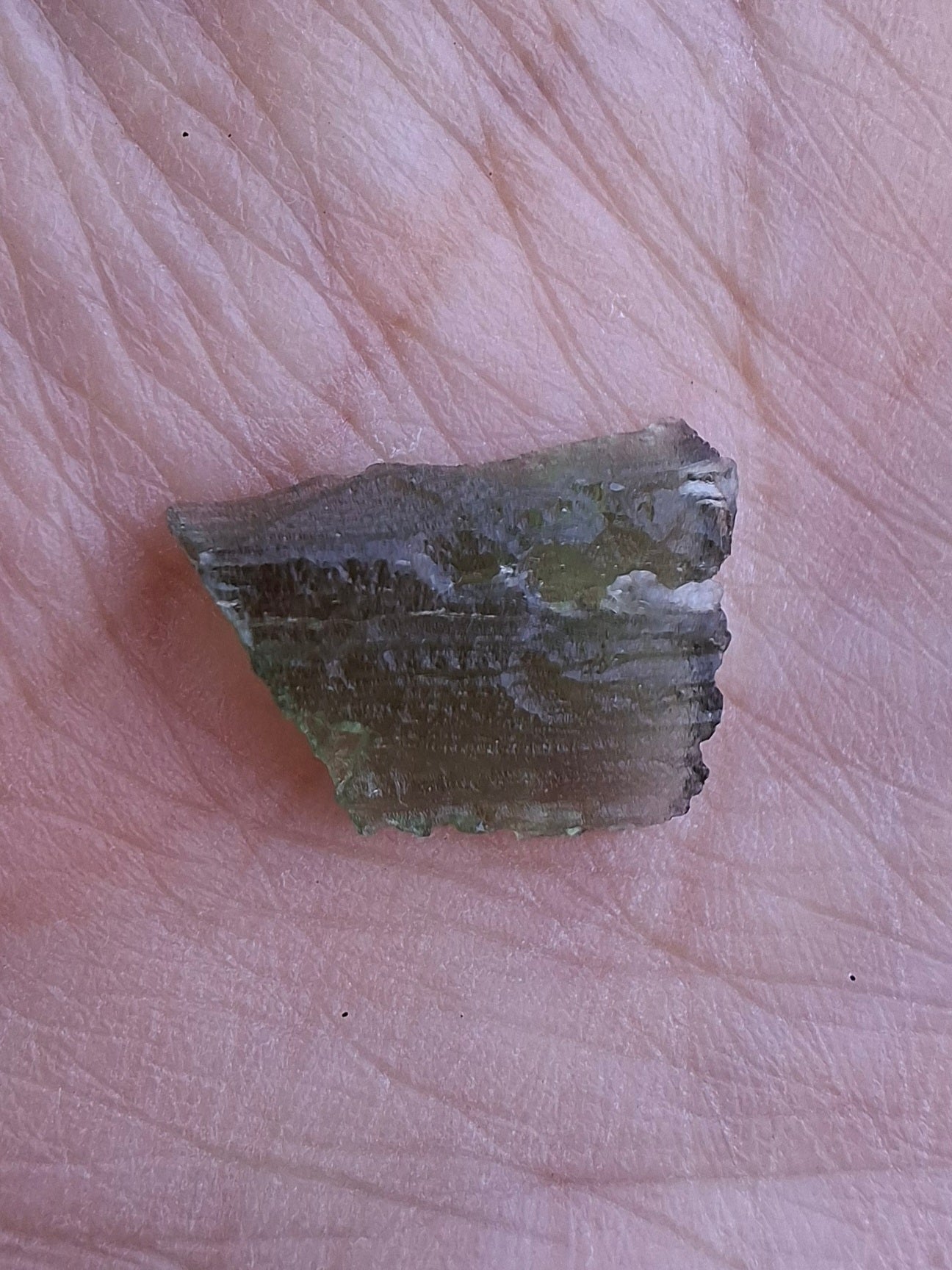 Moldavite Piece, 0.93g, Tektite (Ref: 1391)