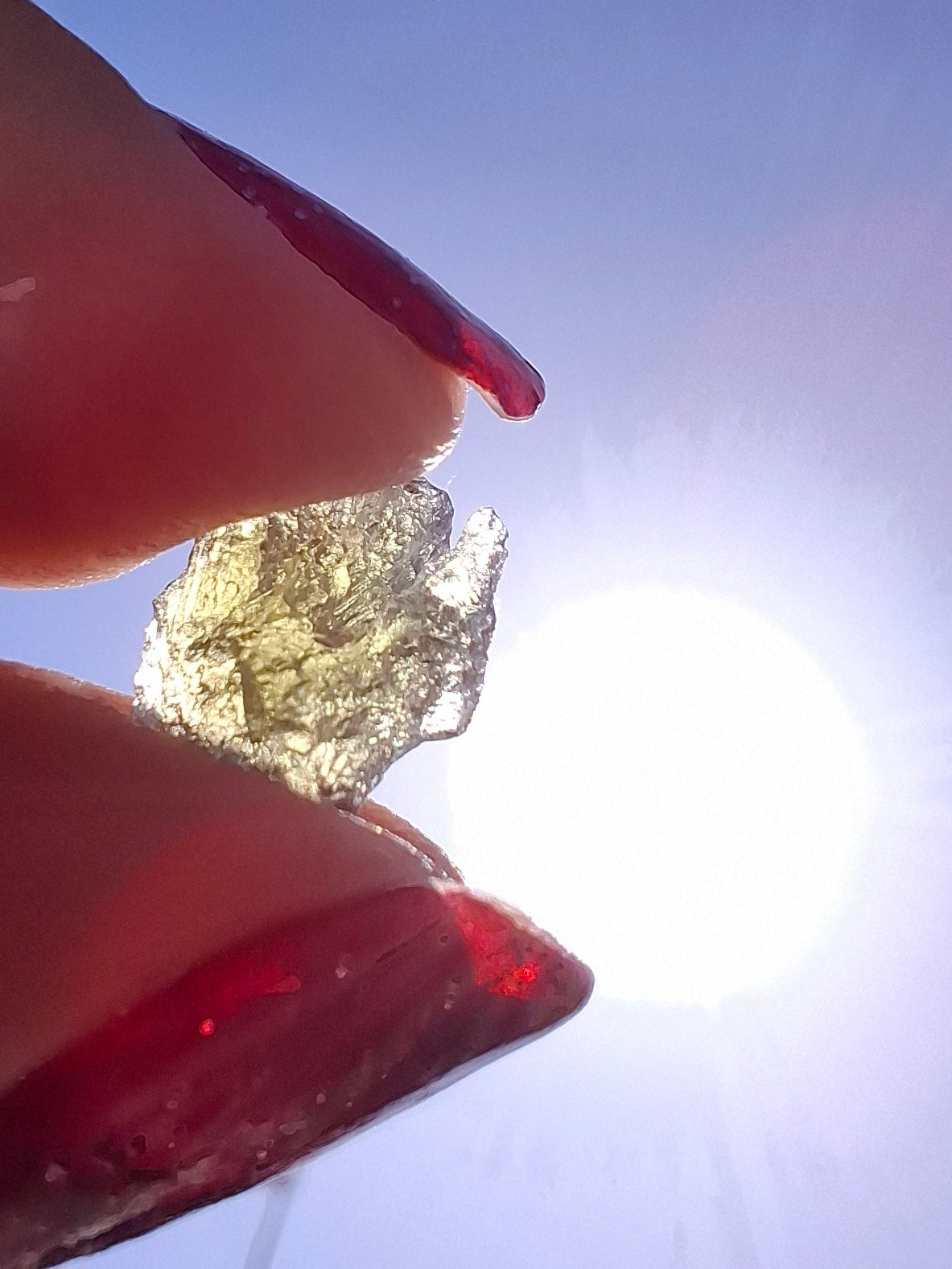 Moldavite small Piece, 0.41g, Tektite (Ref: 1482)