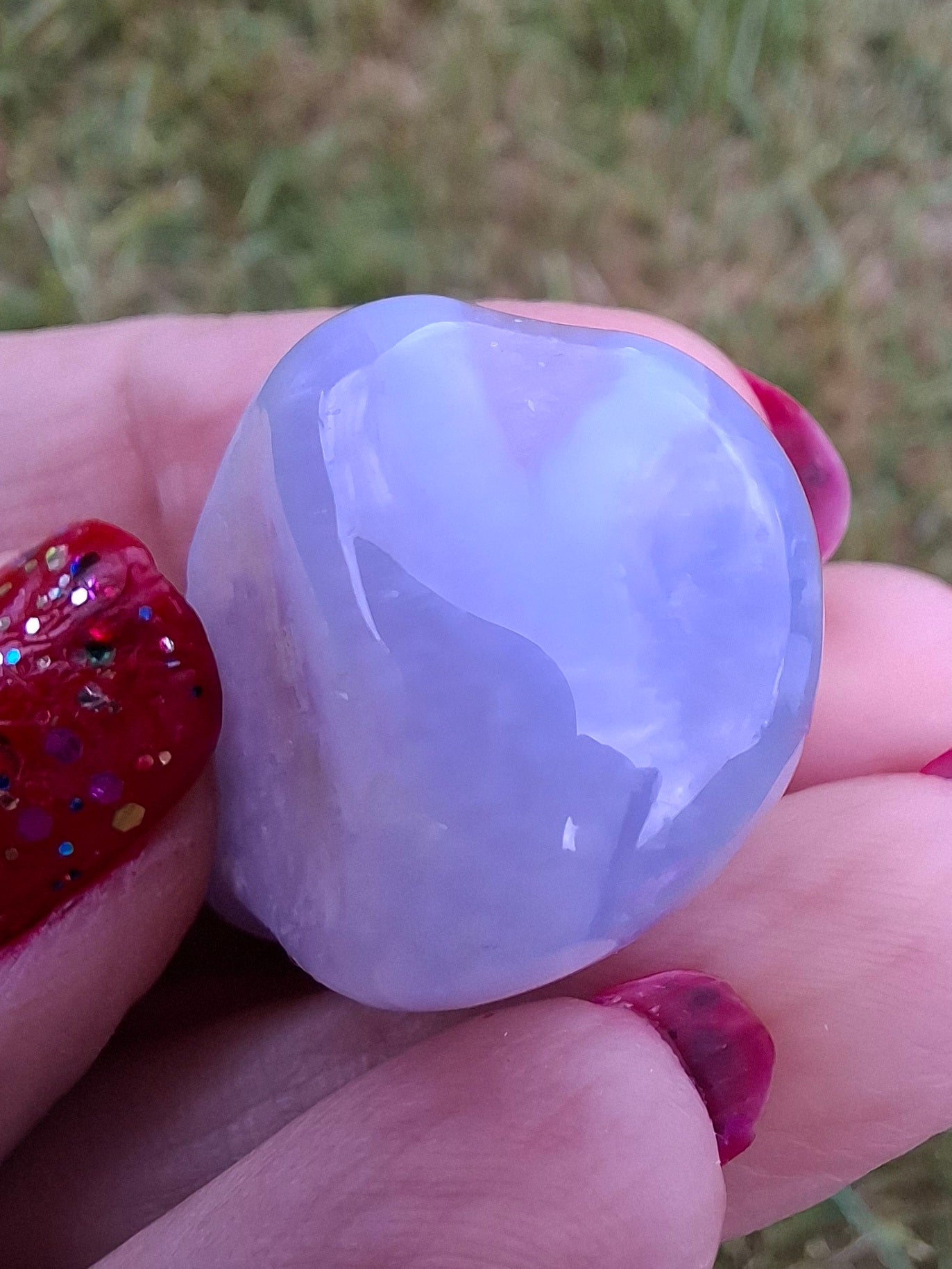 Blue Lace Agate, Tumble Stone, Crystal (Ref: T145)