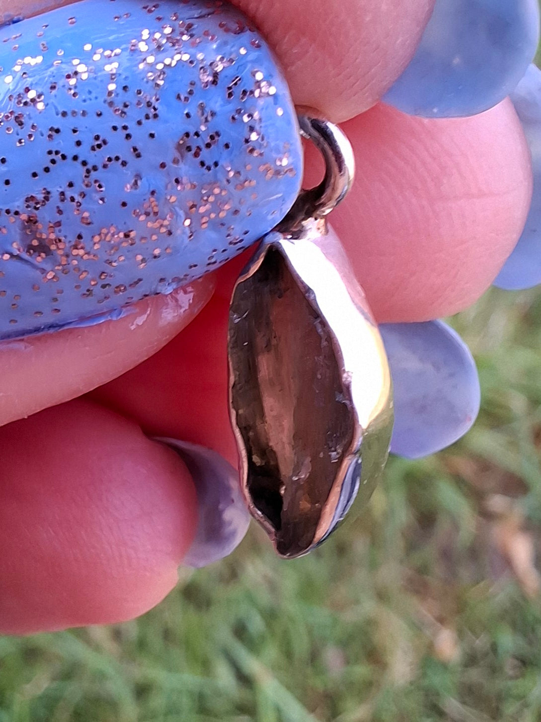 Moldavite Pendant, 925 Silver, Tektite (Ref: P43)