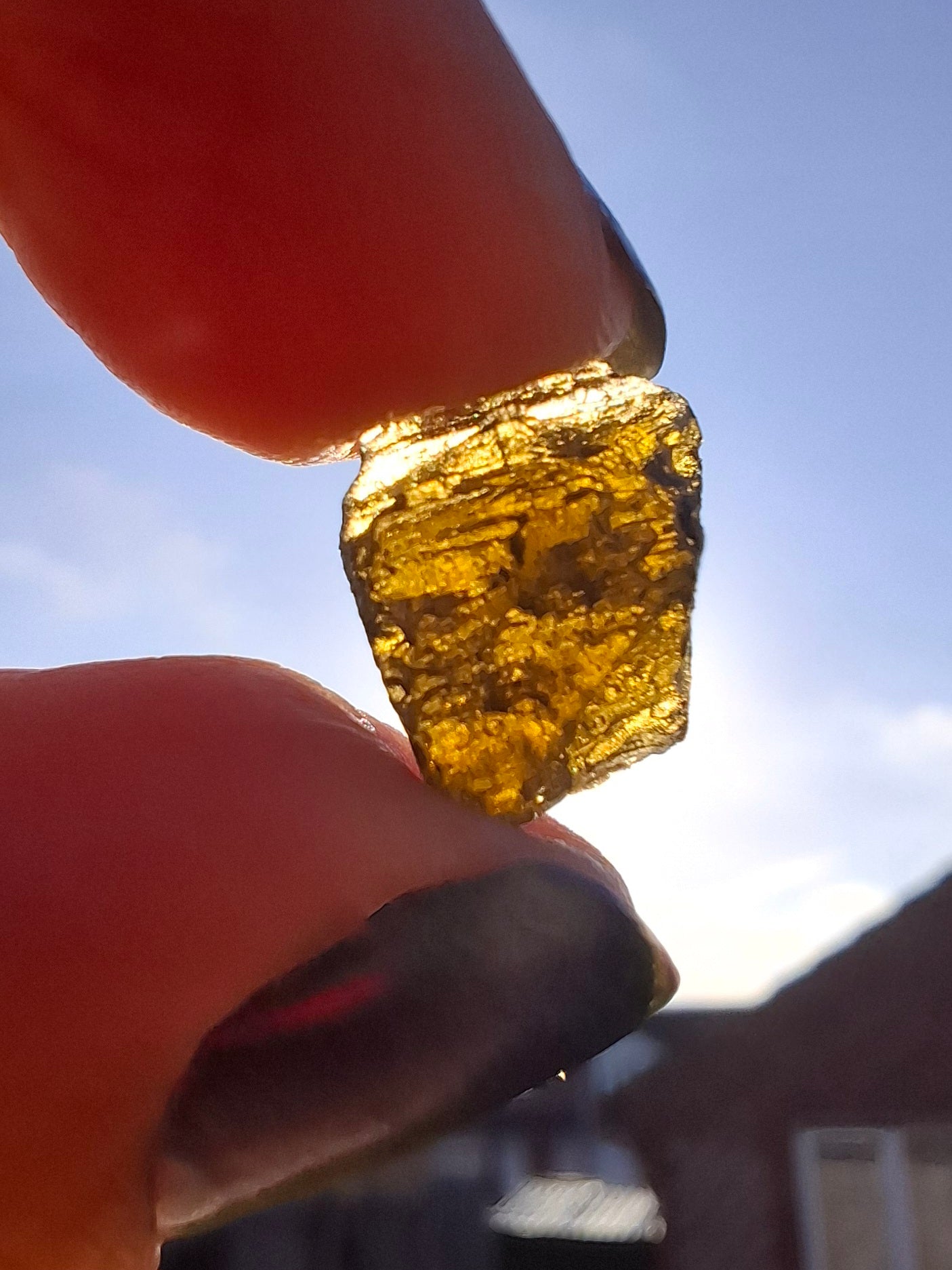 Moldavite Piece, 0.87g, Tektite (Ref: 1392)