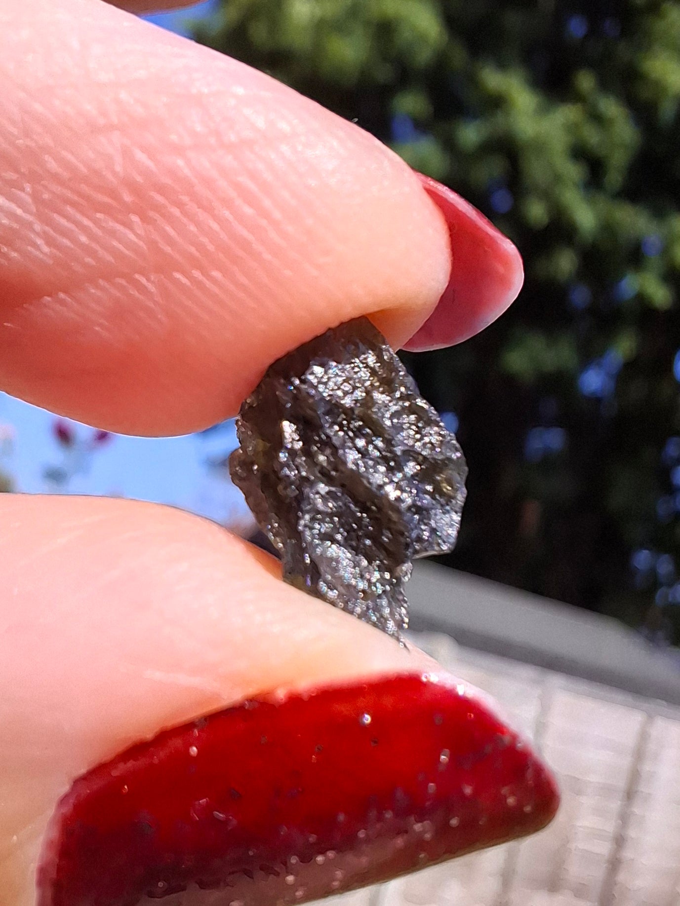 Moldavite Piece, 0.59g, Tektite (Ref: 1465)