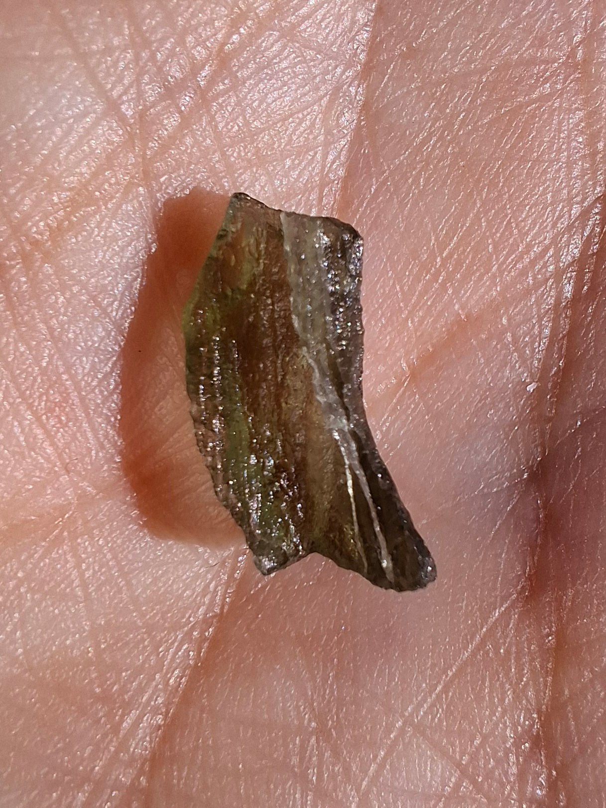 Moldavite Piece, 0.49g, Tektite (Ref: 1452)