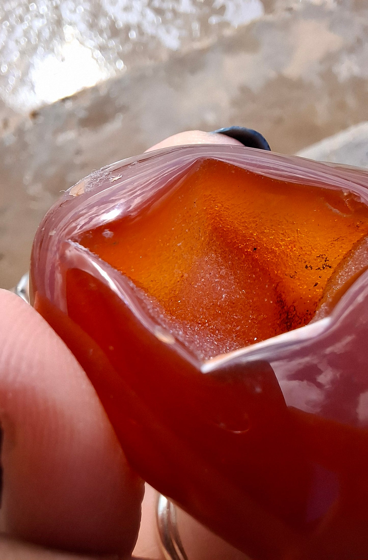 Druzy Carnelian Heart, Crystal (Ref: DCH1)