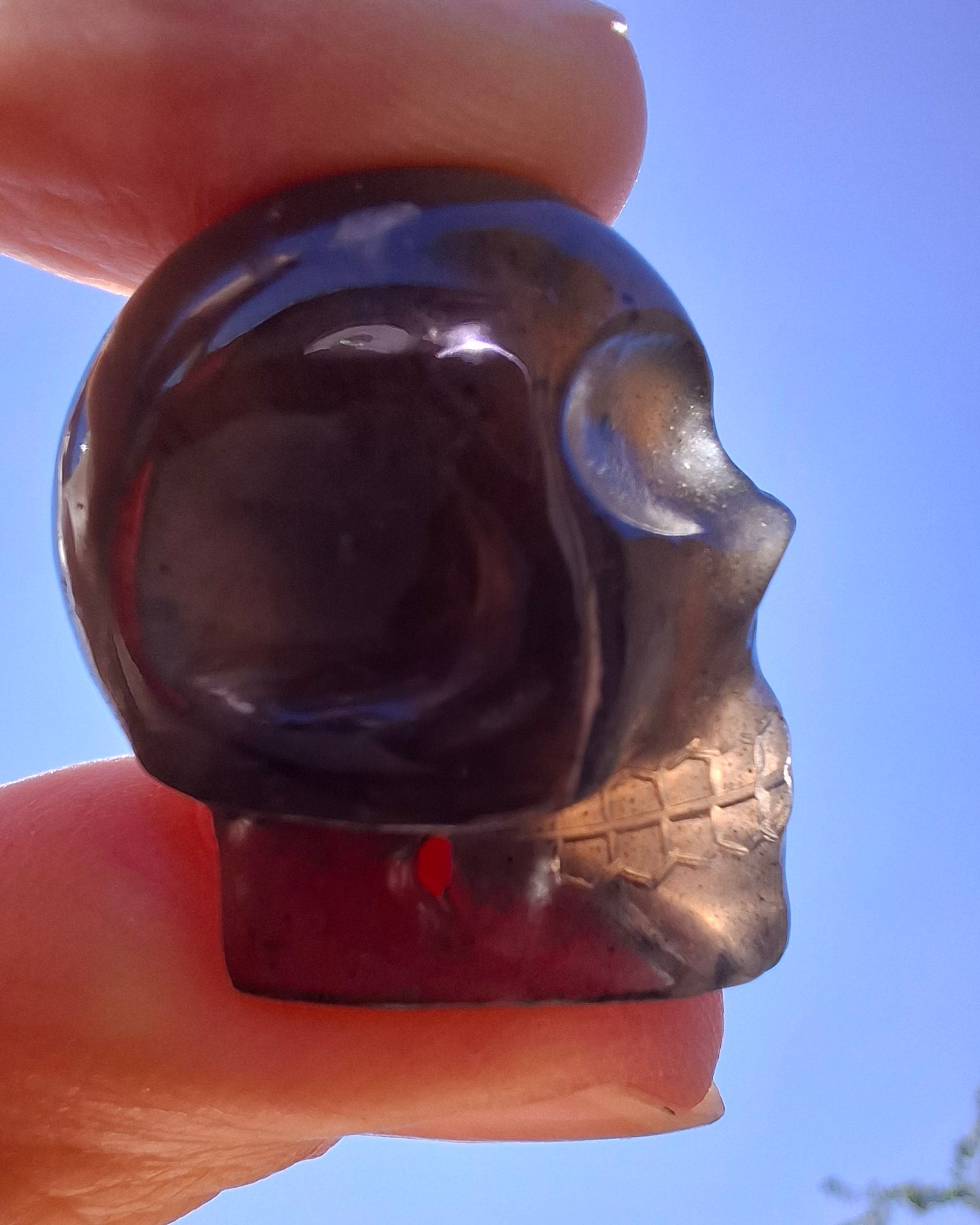 Agni Manitite SKULL Carving, 13.06g, Crystal (Ref: Ag S3)