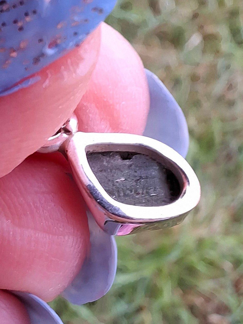 Moldavite Pendant, 925 Silver, Tektite (Ref: P60)