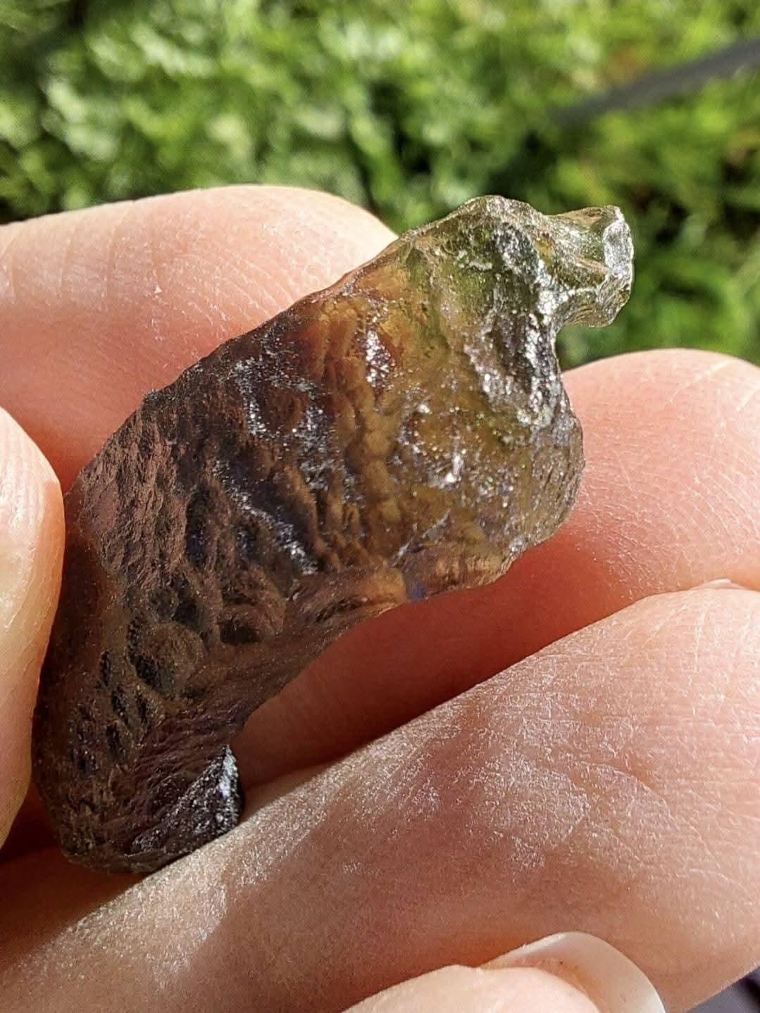 Moldavite Piece, NESMEN, 5.24g, Tektite (Ref: 1049)
