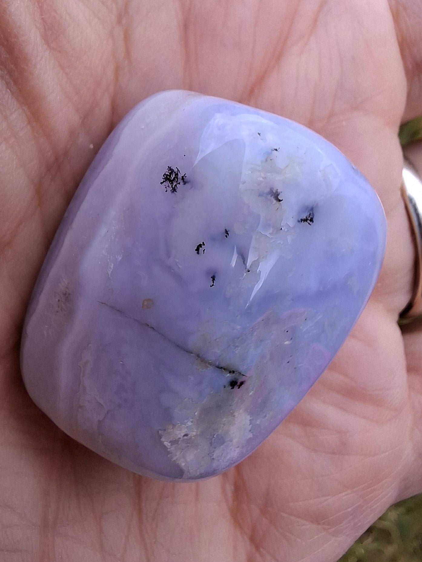 Blue Lace Agate, Tumble Stone, Crystal (Ref: T142)