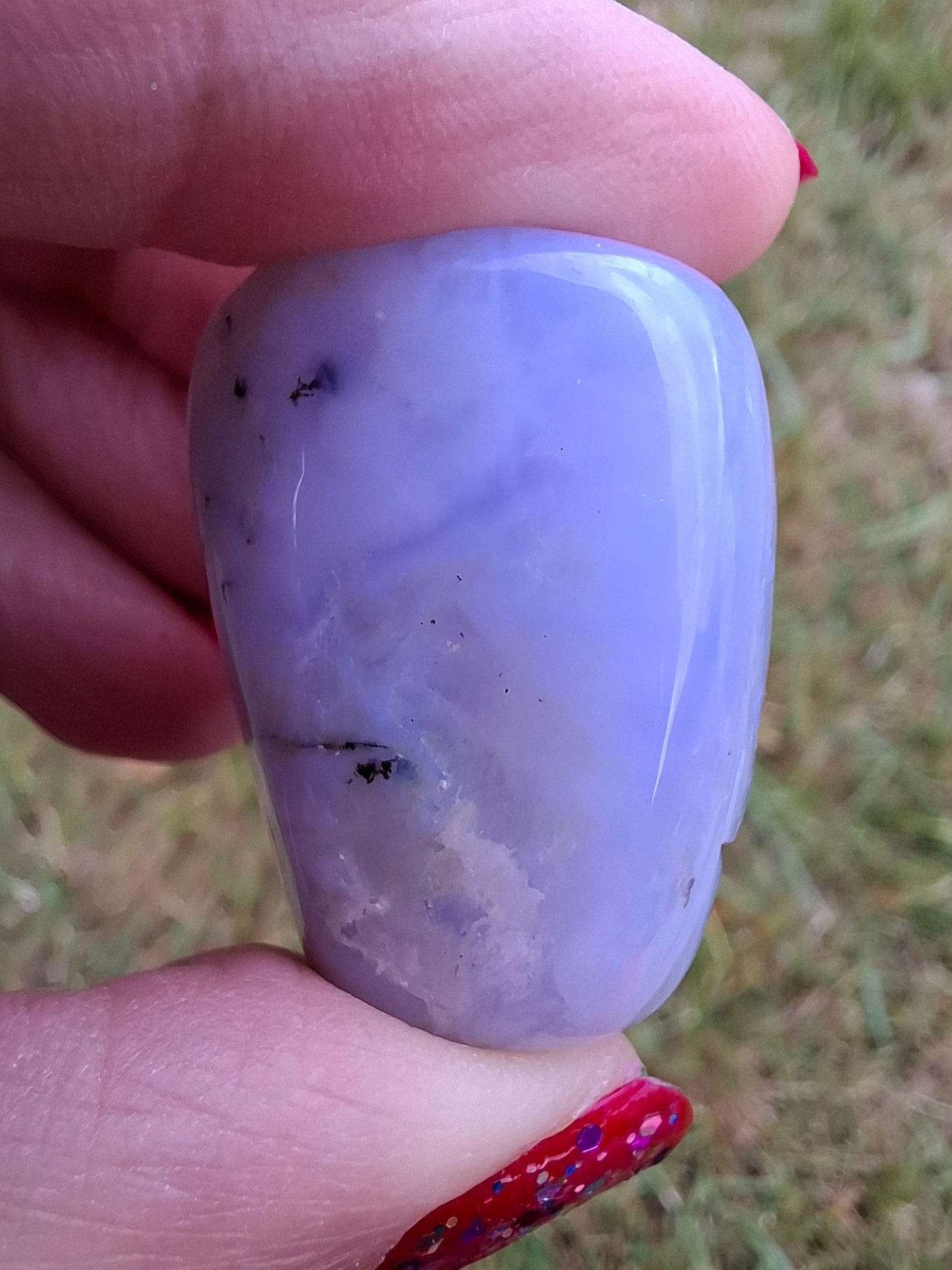 Blue Lace Agate, Tumble Stone, Crystal (Ref: T142)