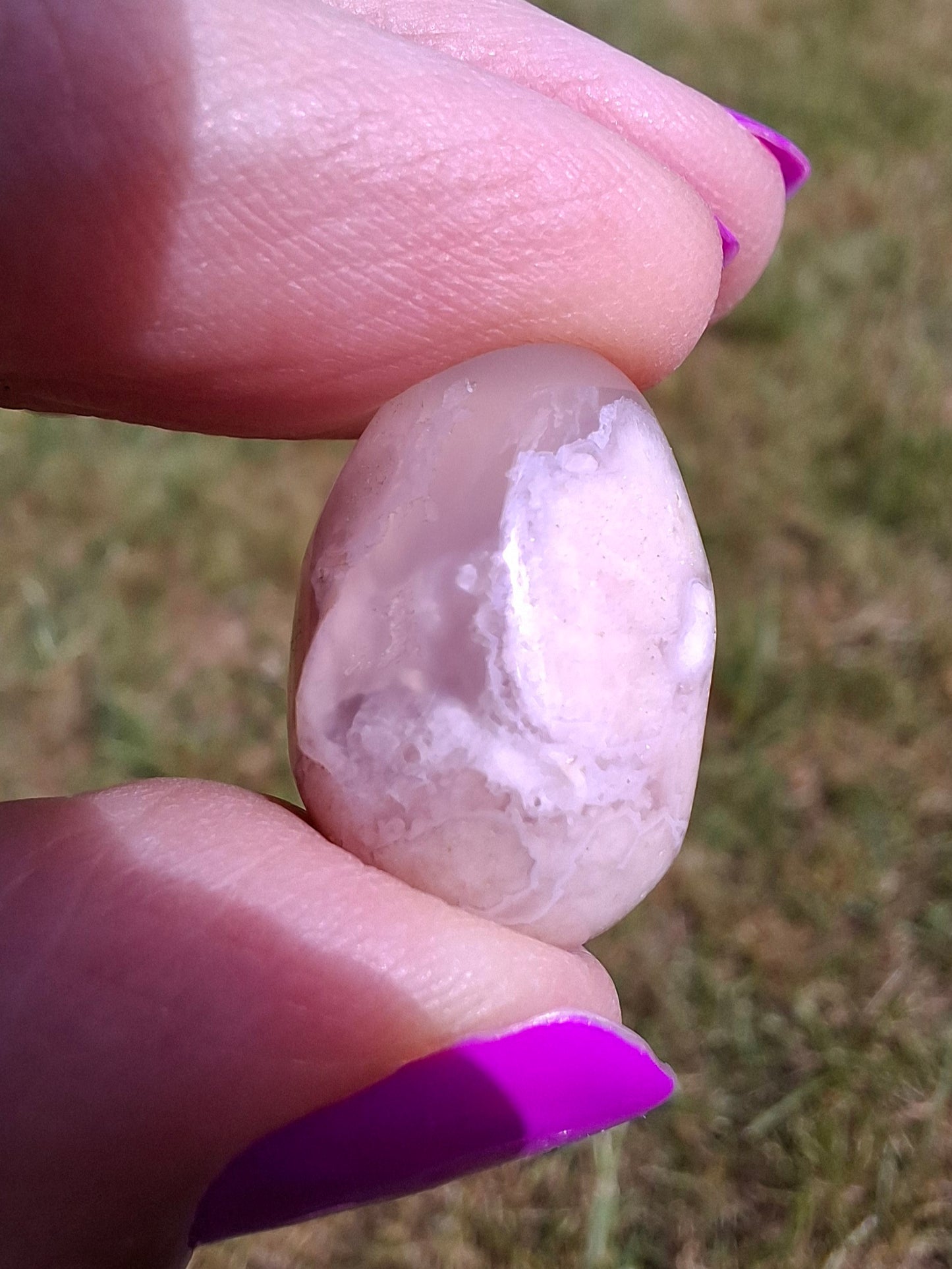 Flower Agate, Tumble Stone, Crystal (Red: T73)