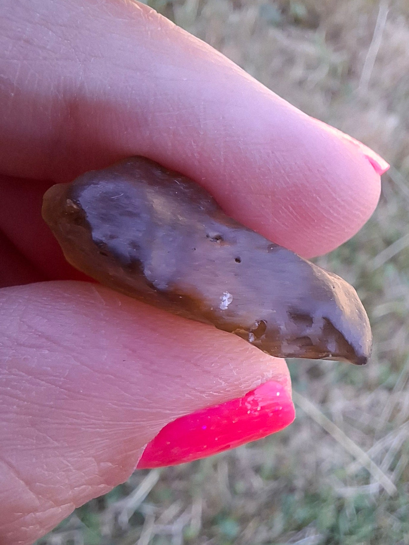Libyan Desert Glass (darker) Piece, 4.84g, Tektite (Ref: L1360)