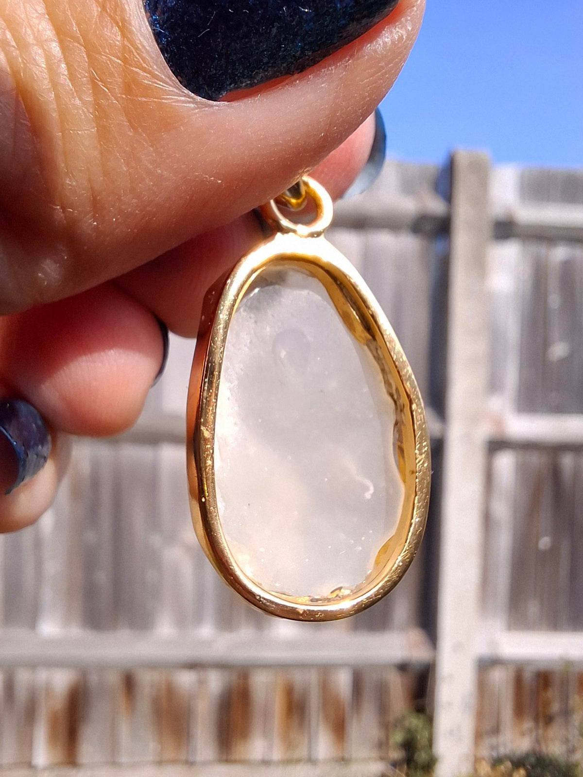 Libyan Desert Glass Pendant, 14K GOLD Plated, Tektite (Ref: LP114)