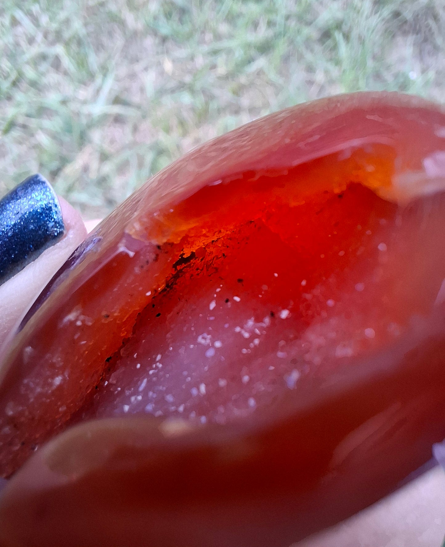 Druzy Carnelian Heart, Crystal (Ref:DCH2)