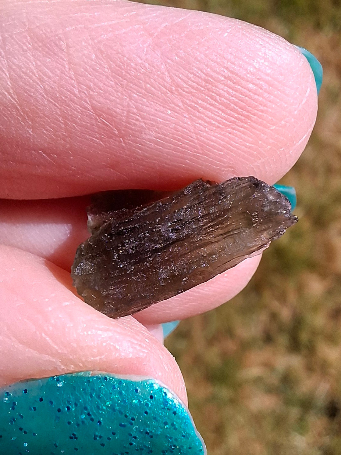 Moldavite Piece, 0.64g, Tektite (Ref: 1424)