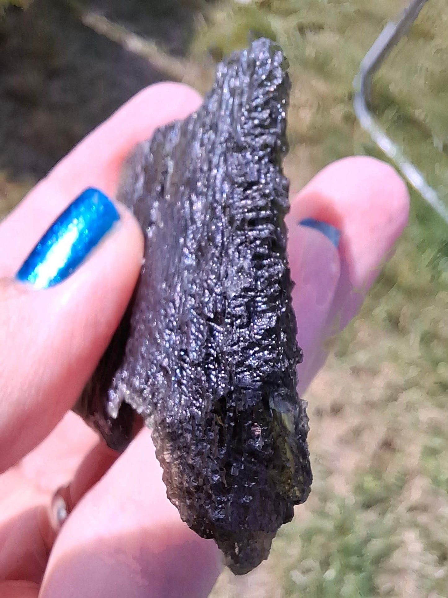Moldavite Piece, ANGEL CHIME, CHLUM MAROUSKOVO POLE, 23.61g, Tektite (Ref: 1165)