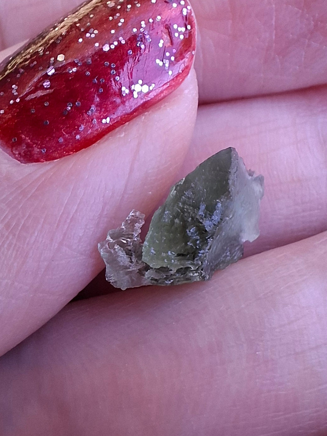 Moldavite Piece, 0.60g, Tektite (Ref: 1473)