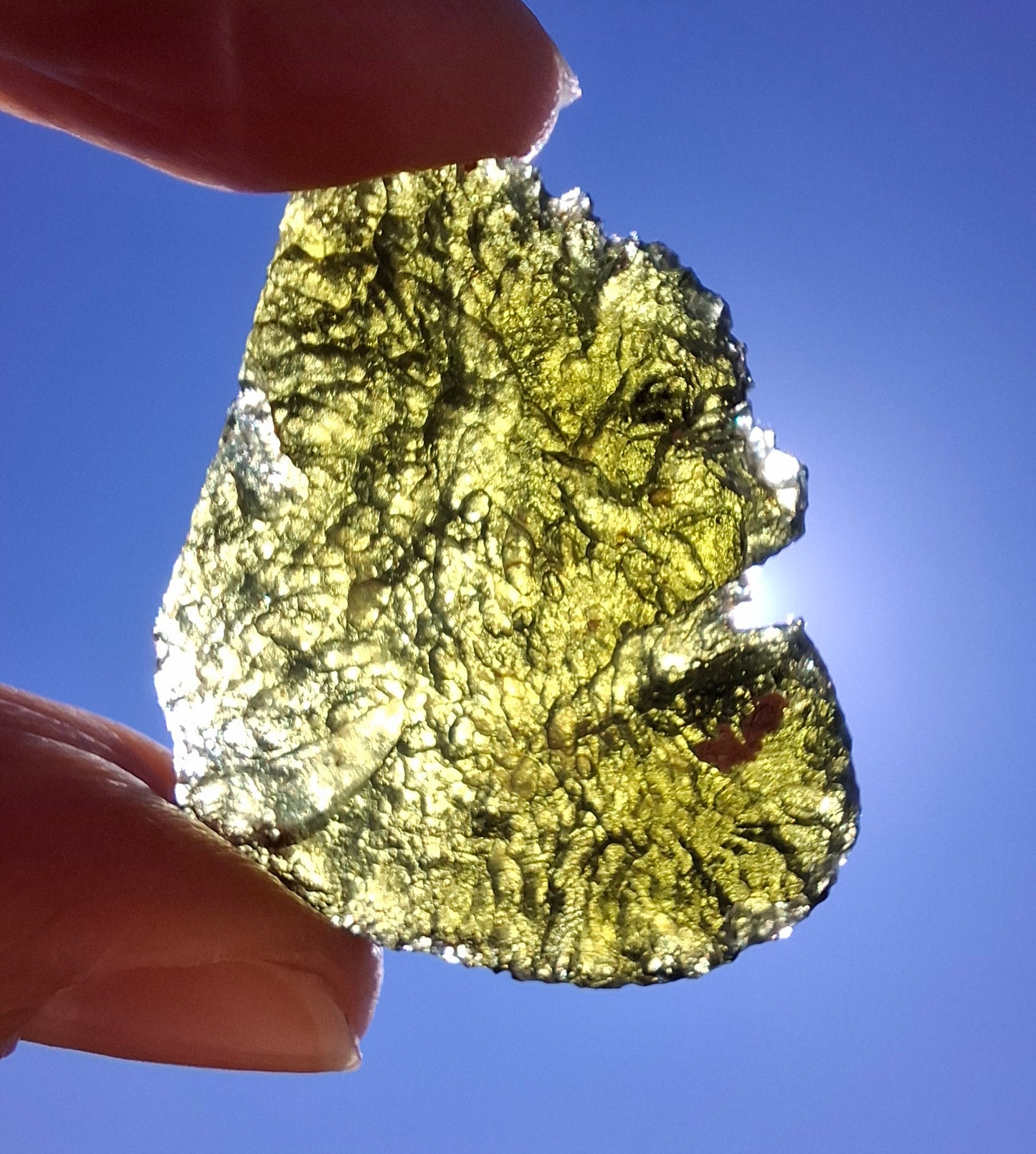 Moldavite Piece, CHLUM, 11.18g, Tektite (Ref: 1166)