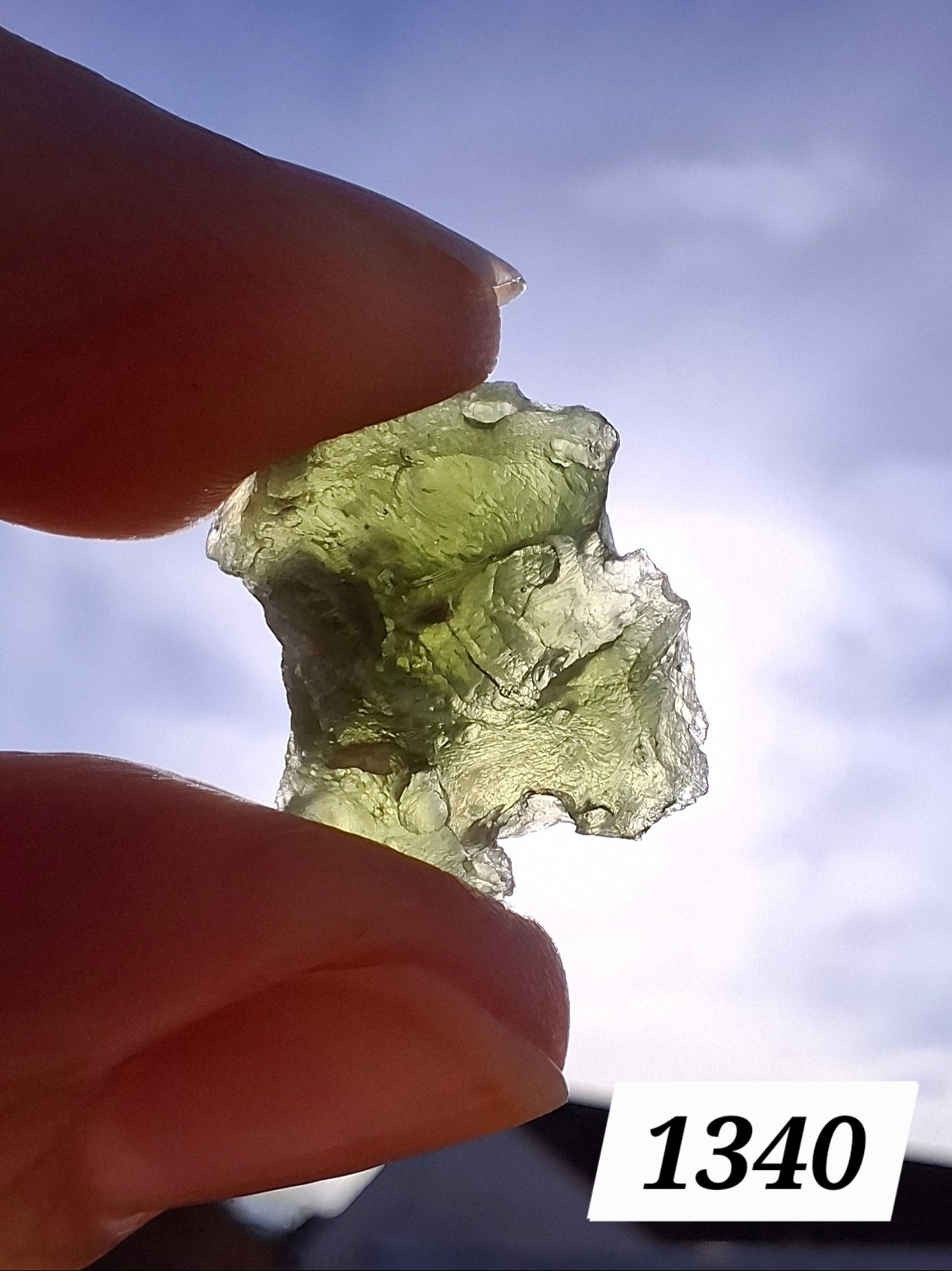 Moldavite Piece, 1.90g, Tektite (Ref: 1340)