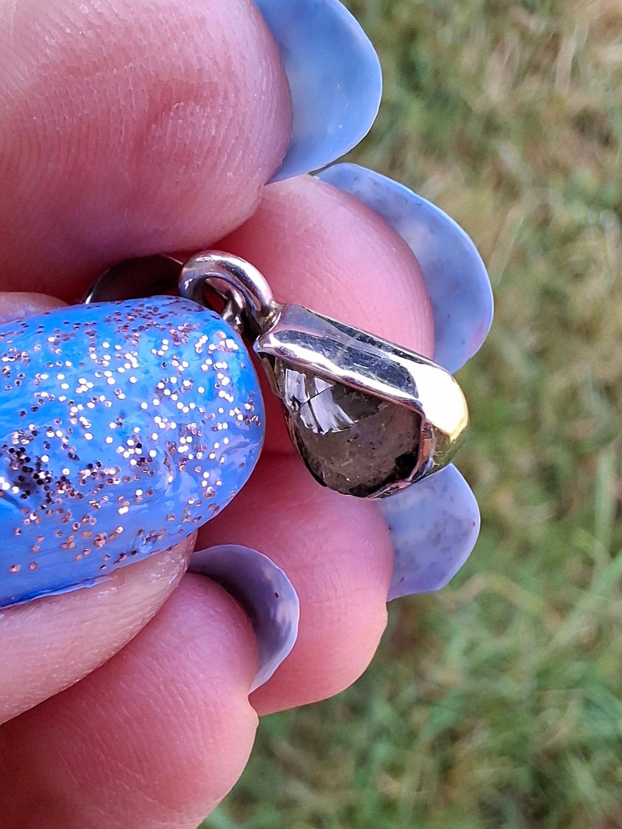 Moldavite Pendant, 925 Silver, Tektite (Ref: P38)