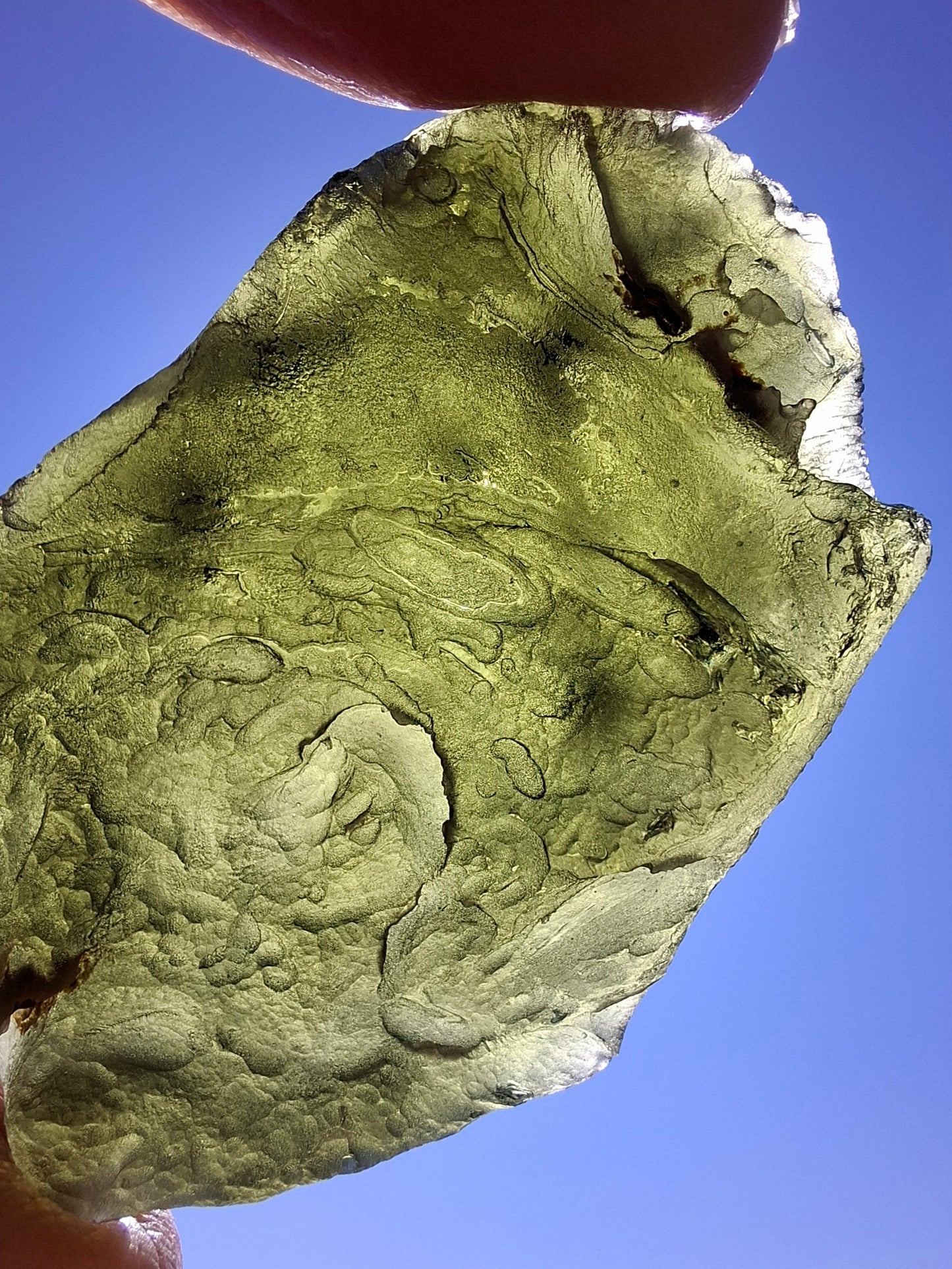 Moldavite Piece, VELVET HURKA, 24.48g, Tektite (Ref: 829)