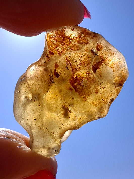 Libyan Desert Glass (darker) Piece, 10.25g, Tektite (Ref: L1368)
