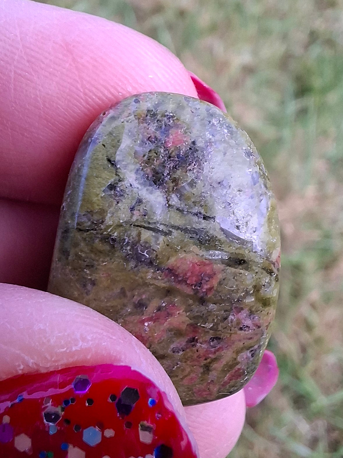 Unakite, Tumble Stone, Crystal (Ref: T186)