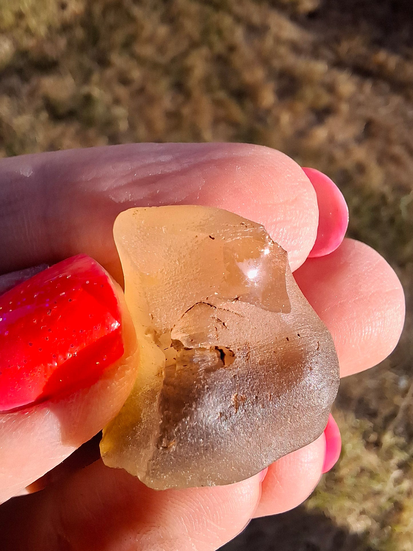 Libyan Desert Glass (darker) Piece, 7.00g, Tektite (Ref: L1373)