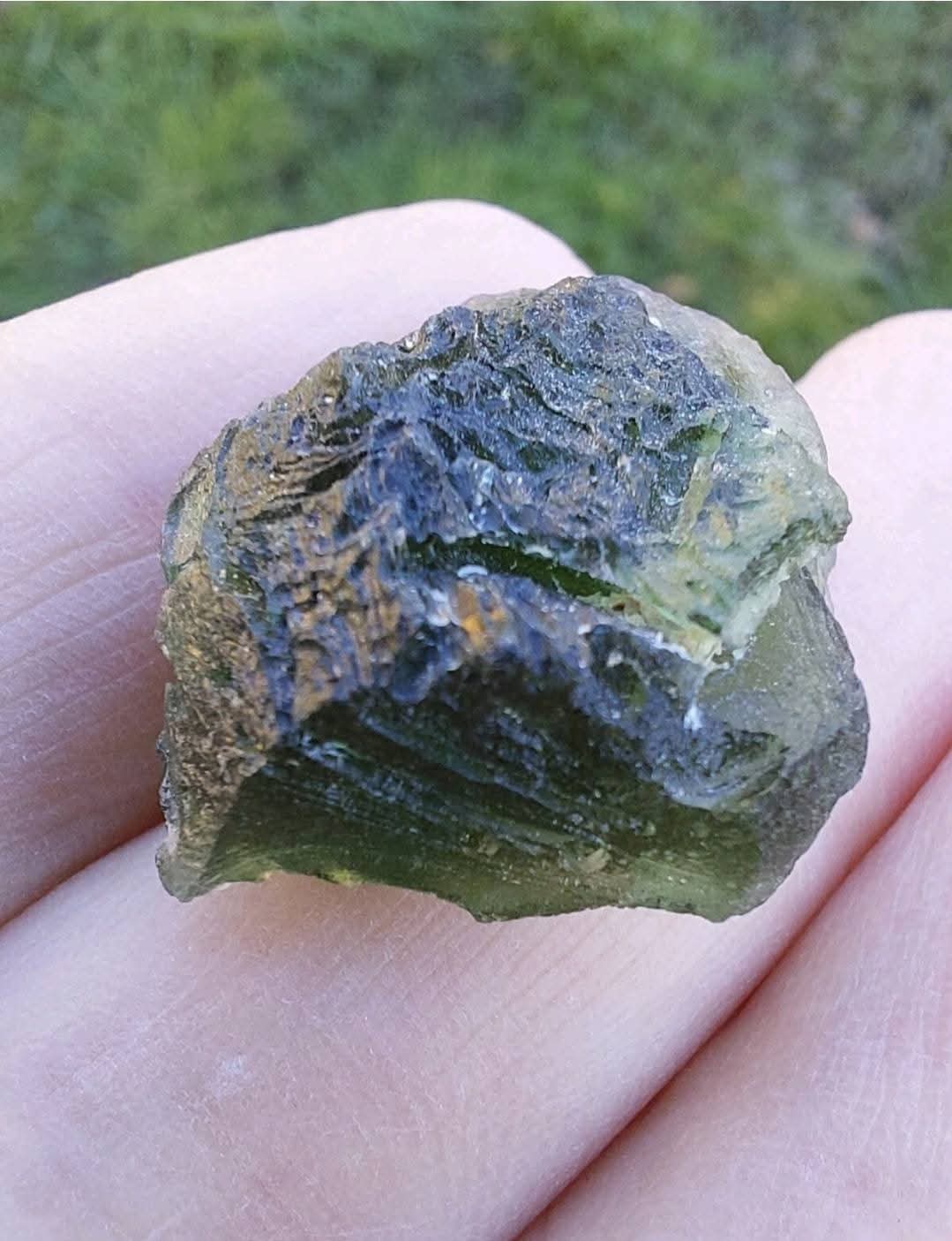 Moldavite Piece, NESMEN, 5.36g, Tektite (Ref: 1055)