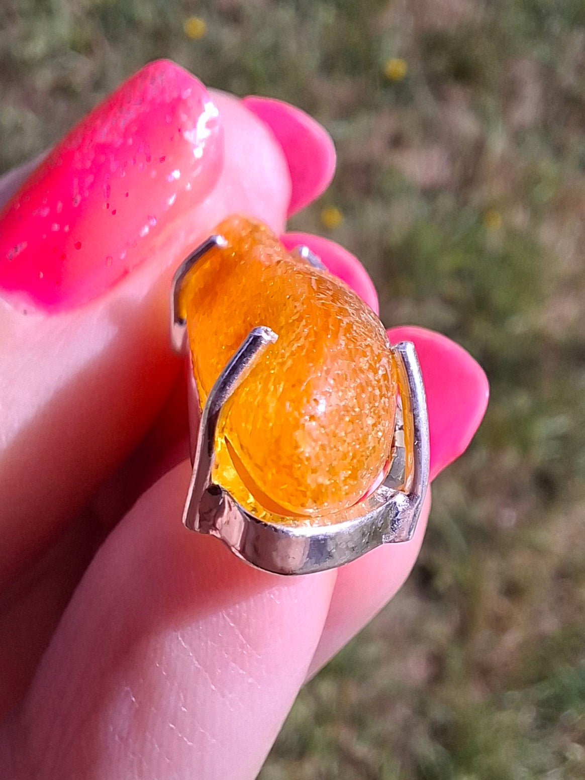 Baltic Amber Pendant, 925 Silver, Fossil (Ref: AP9)